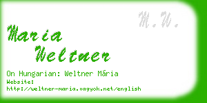 maria weltner business card